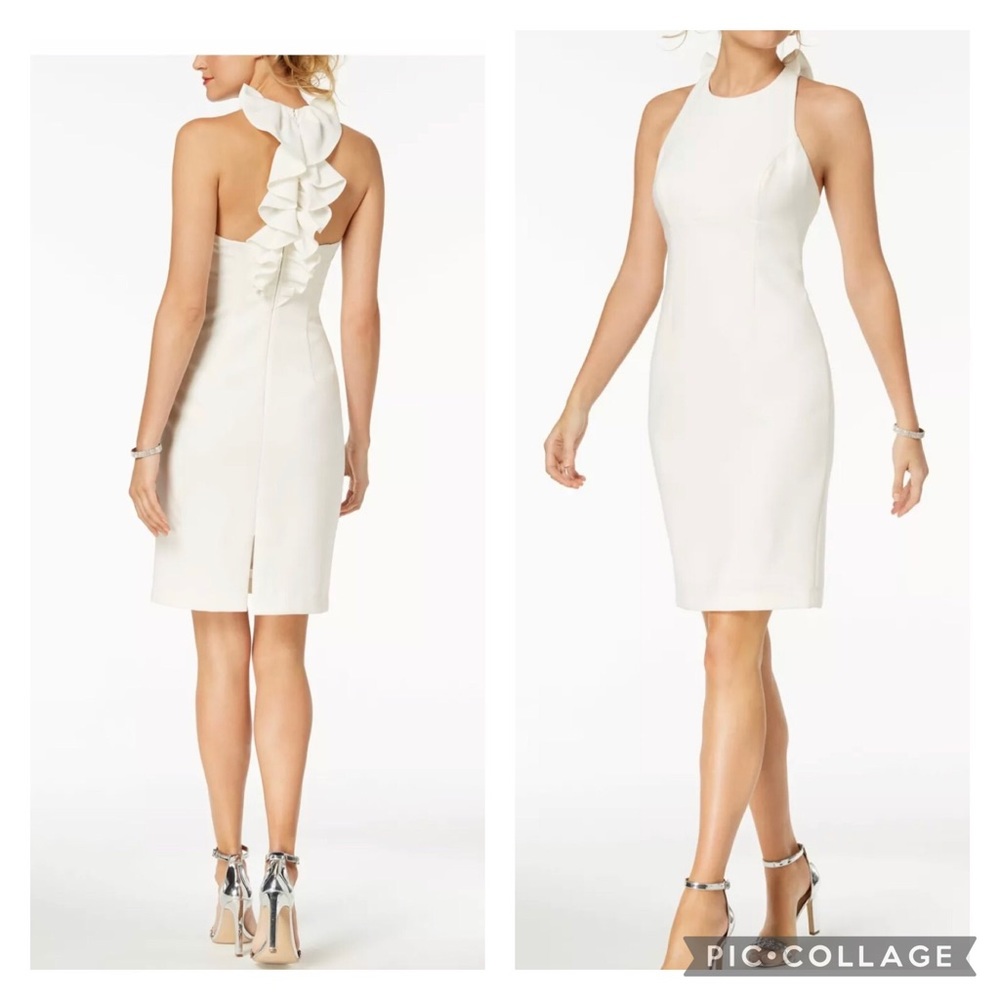 Vince Canute Ruffle Halter Dress